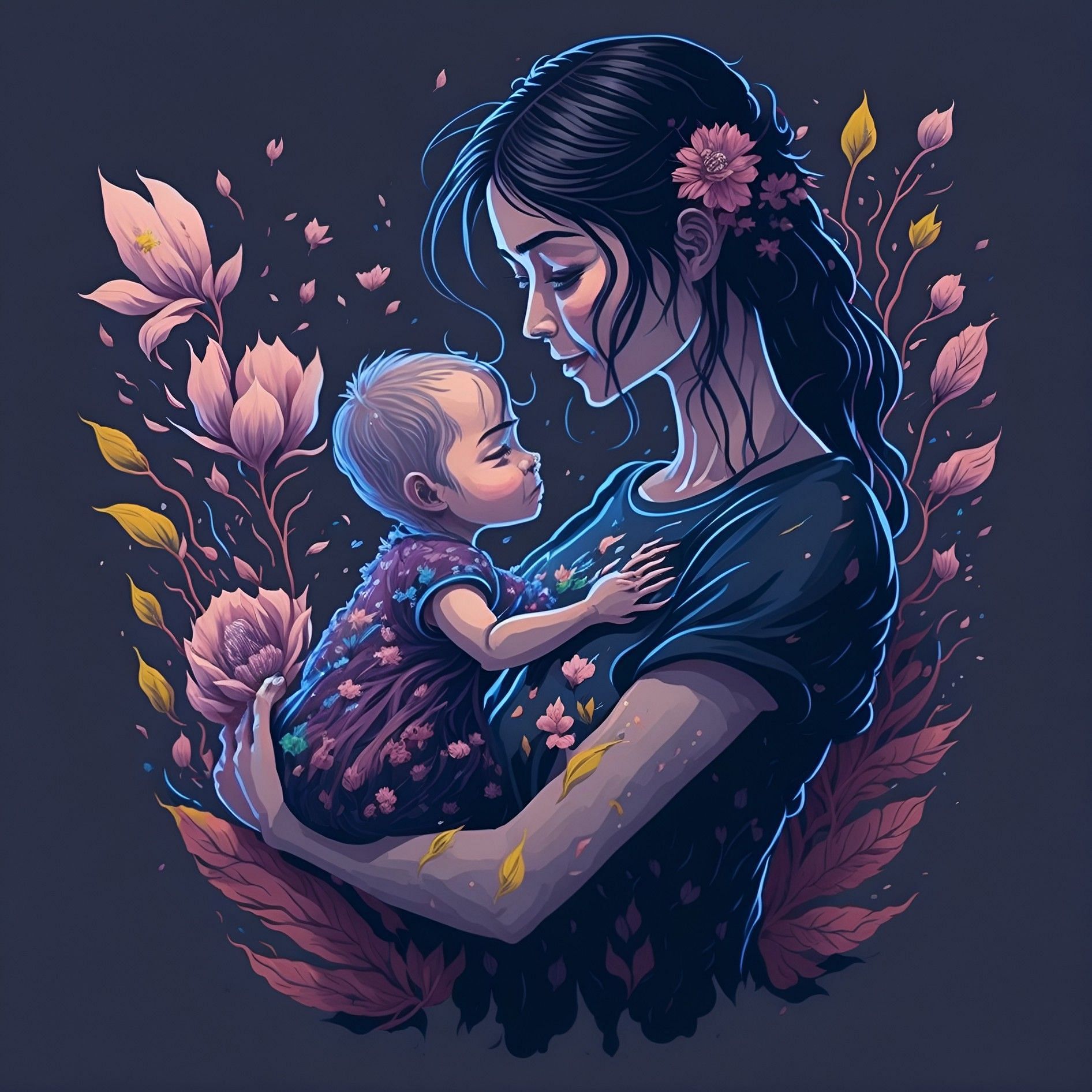 Taking care of a child and home is not a simple task. (Image via Vecteezy)